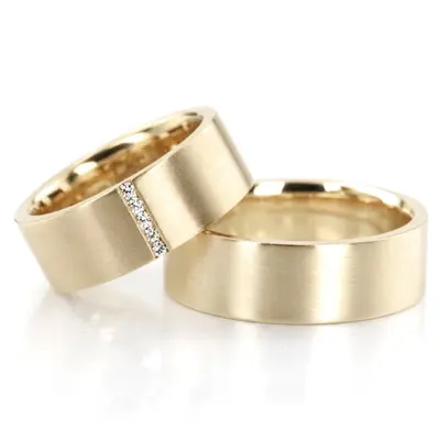 Channel Set Diamond Wedding Ring Set - view 1 of 4