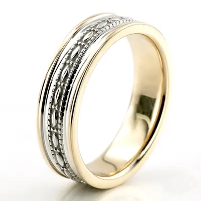 Antique Design Handmade Wedding Ring Set - view 3 of 3