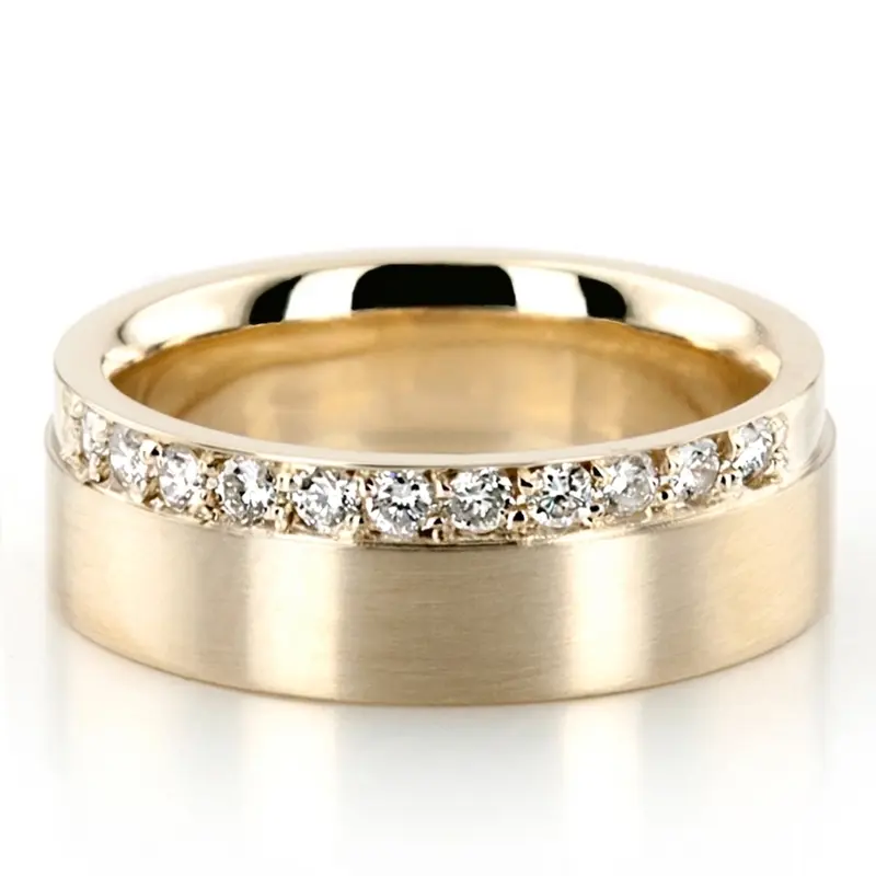 10K channel-set-diamond-wedding-ring - alternate view 3