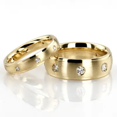 Classic Diamond Wedding Band Set - view 4 of 4