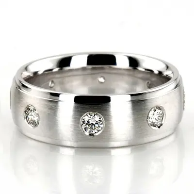 Classic Diamond Wedding Band Set - view 3 of 4