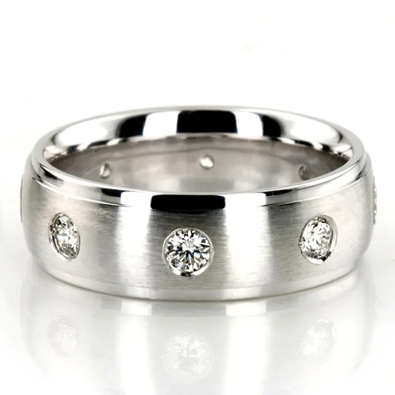 10K his-and-her-diamond-classic-round-cut-wedding-band - alternate view 4