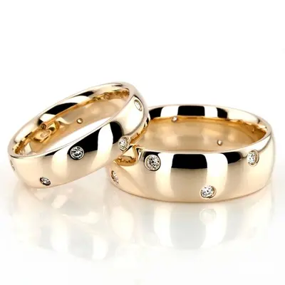Symmetrical Diamond Wedding Ring Set - view 5 of 5