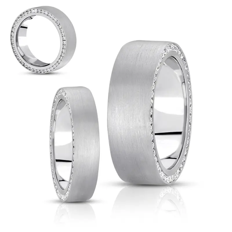 10K his-and-her-diamond-classic-round-wedding-band - main view