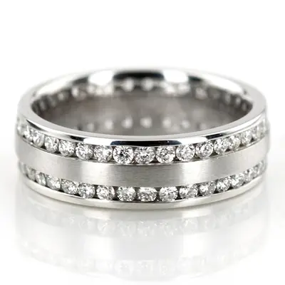 Diamond Classic Round Cut Wedding Band 2 - view 2 of 3