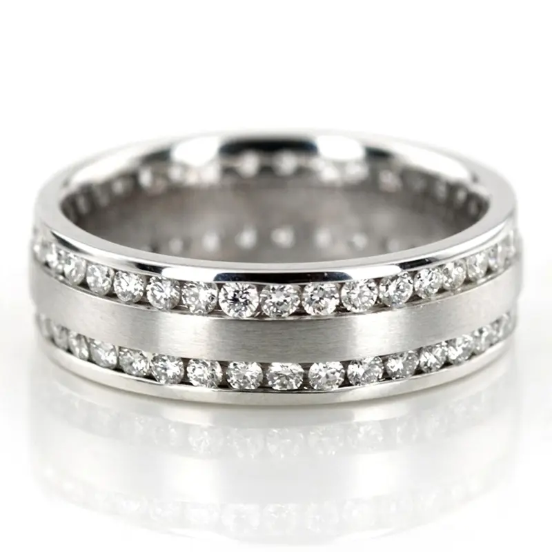 10K his-and-her-diamond-classic-round-wedding-band - alternate view 3