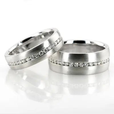 Diamond Classic Round Cut Wedding Band 1 - view 1 of 3