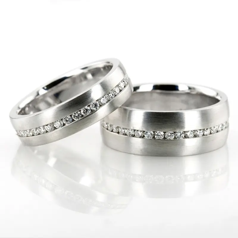 10K his-and-her-diamond-classic-round-wedding-band - main view