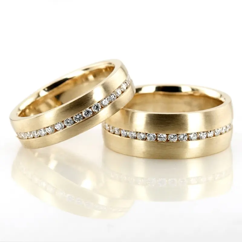 10K his-and-her-diamond-classic-round-wedding-band - alternate view 2