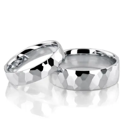 Ridged High Polish Basic Design Wedding Ring Set - view 2 of 2