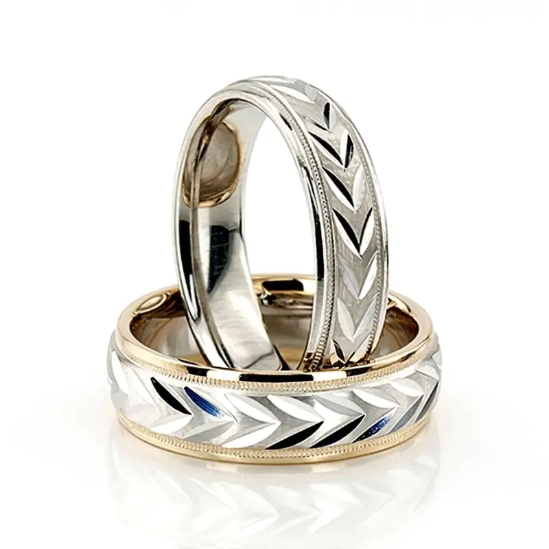 14K diamond-cut-wedding-band - alternate view 5