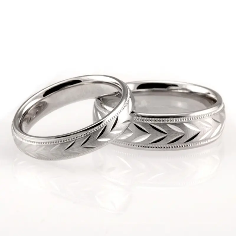 14K diamond-cut-wedding-band - alternate view 2