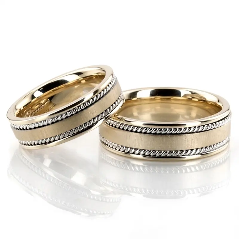 10K hand-made-hand-woven-wedding-band - main view