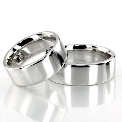 Soft-Edge Flat Comfort Fit Wedding Band Set - view 2 of 2