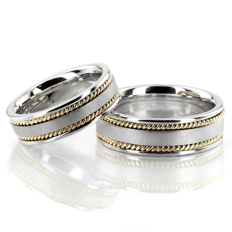 10K hand-made-hand-woven-wedding-band - alternate view 2