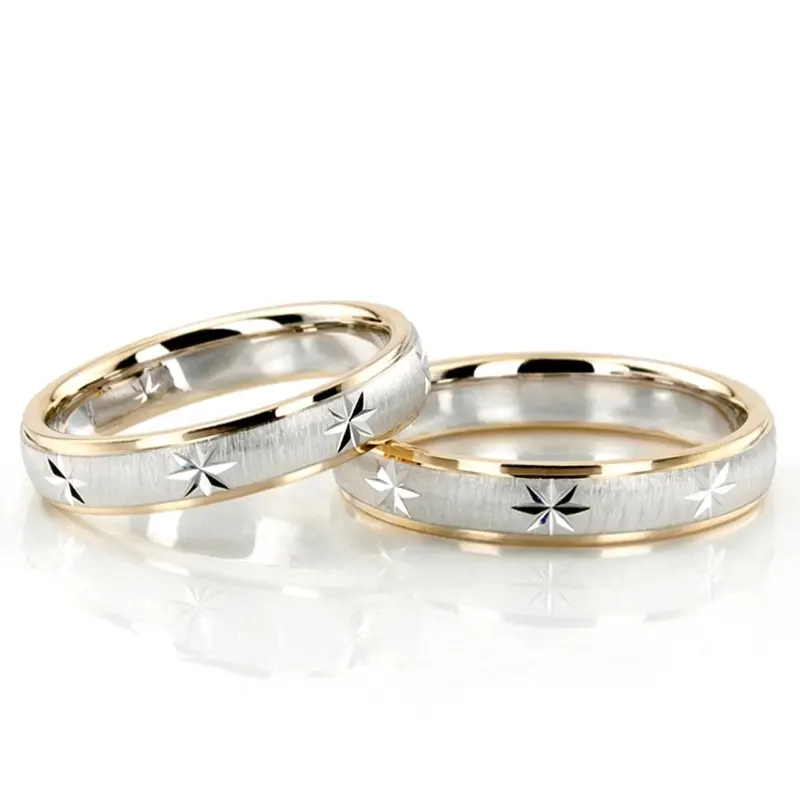 10K his-and-her-basic-carved-wedding-bands - alternate view 5