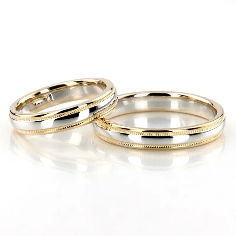 14K his-and-her-basic-carved-wedding-bands - alternate view 5