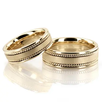 Bestseller Satin Hand Braided Wedding Ring Set - view 4 of 4
