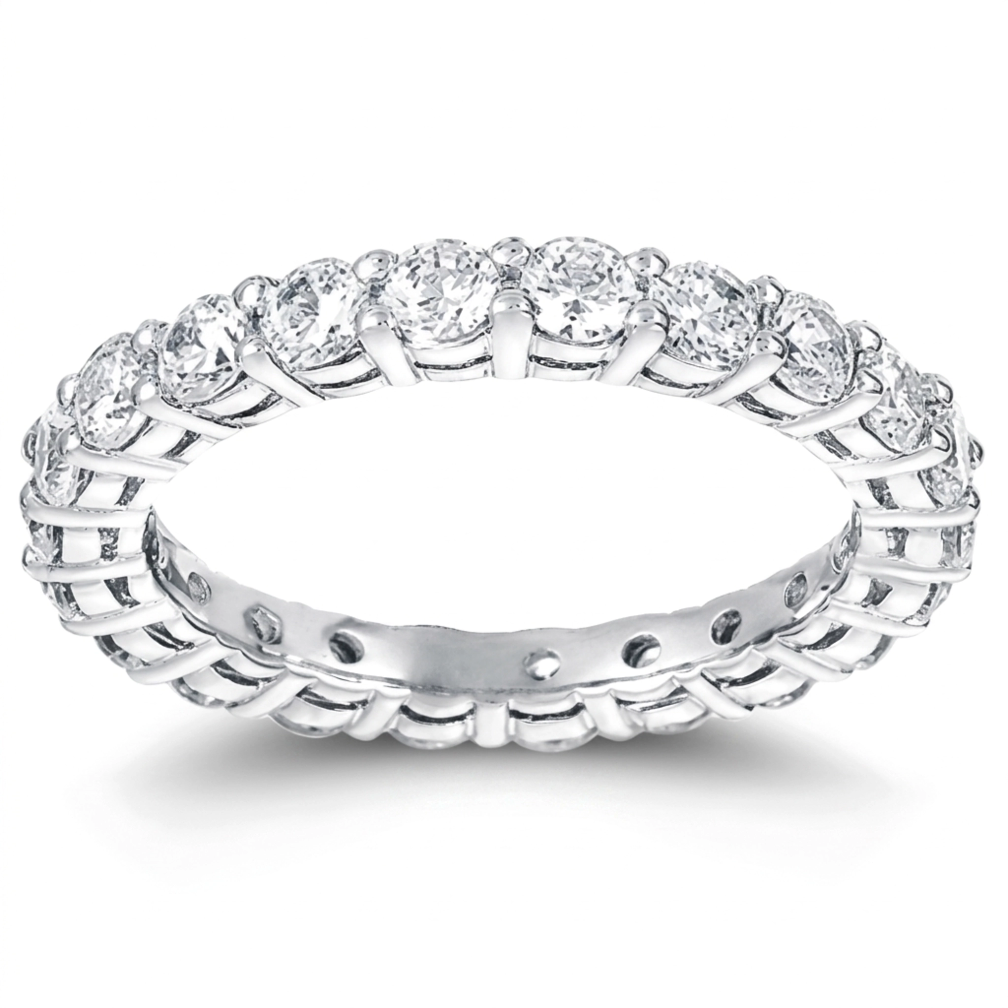 14K white gold 1.61 ct. Diamond Eternity Wedding Band 3 - main view