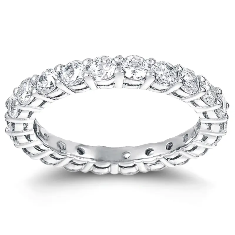 14K white gold 1.61 ct. Diamond Eternity Wedding Band 3 - main view