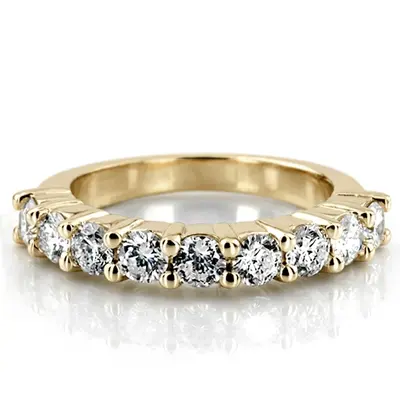 9-Stone Round Cut Diamond Wedding Band (1 1/3 ct. tw.) - view 2 of 4