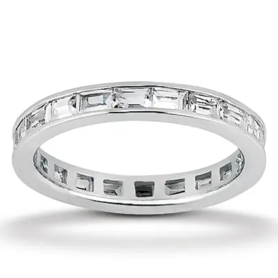 1.50 ct. Baguette Cut Channel Set Diamond Eternity Wedding Band - view 1 of 4