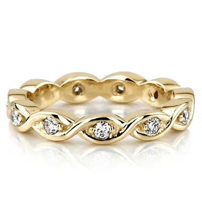 0.22 ct. Infinity Design Diamond Eternity Wedding Band - view 1 of 6