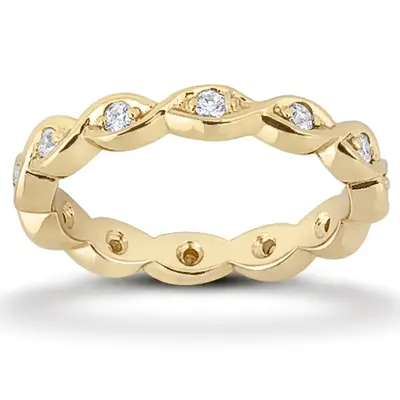 0.22 ct. Infinity Design Diamond Eternity Wedding Band - view 3 of 6