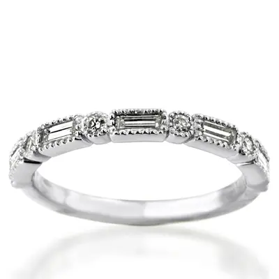 Milgrain Edge Bezel Set Diamond Band (3/8 ct. tw.) - view 2 of 7