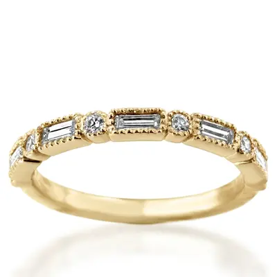 Milgrain Edge Bezel Set Diamond Band (3/8 ct. tw.) - view 1 of 7