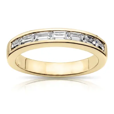 14K white gold 1/2 ct. Baguette Cut Channel Set Diamond Wedding Ring - alternate view 2 thumbnail