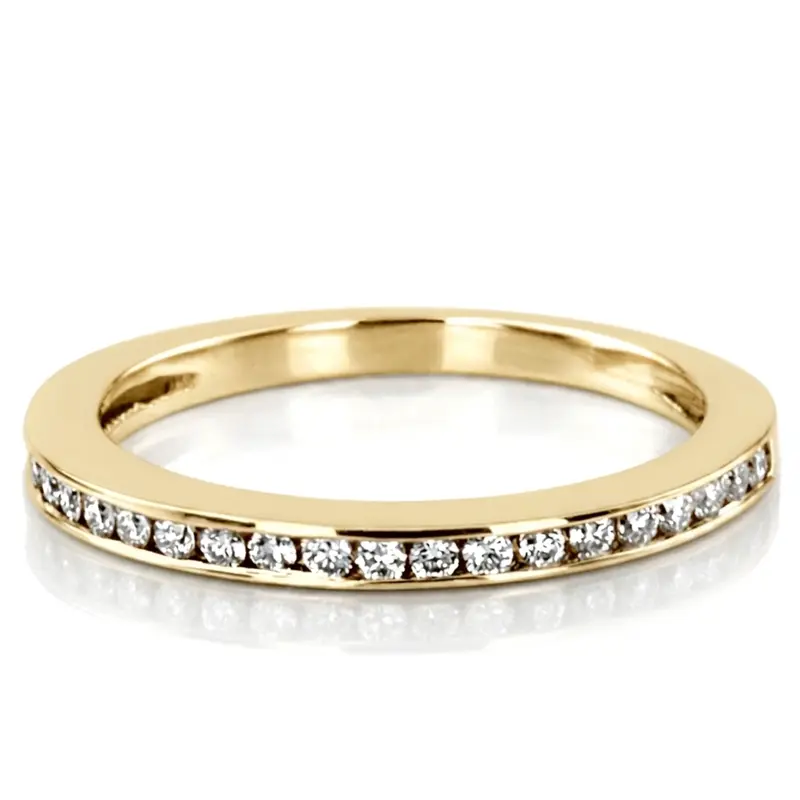 14K white gold Classic Channel Set Ladies Diamond Wedding Ring (0.21 ct. tw.) - alternate view 2