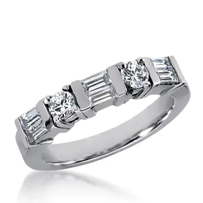 3/4 ct. Multi-Shape Bar Set Diamond Wedding Band - view 2 of 3
