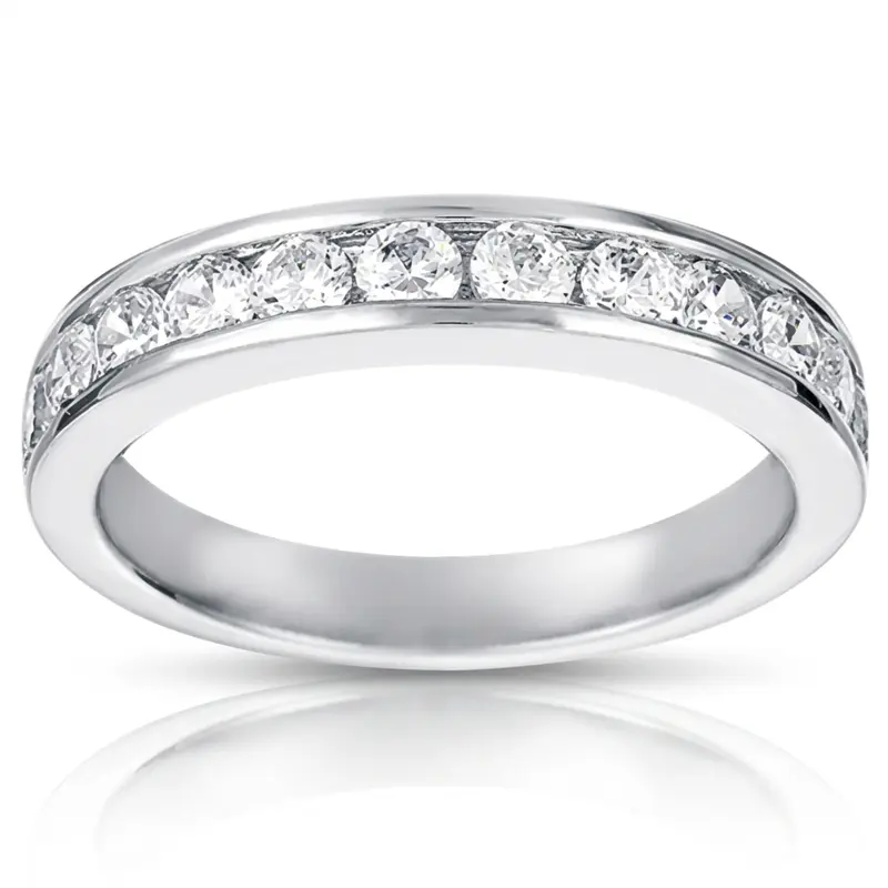 14K white gold 11-Stone Round Diamond Anniversary Ring (1 ct. tw.) - main view