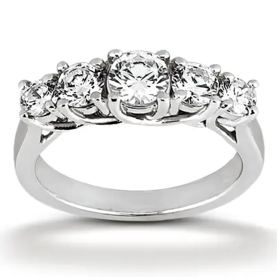 Five Stone Graduated Diamond Wedding Band (2/3 ct. tw.) - view 1 of 6