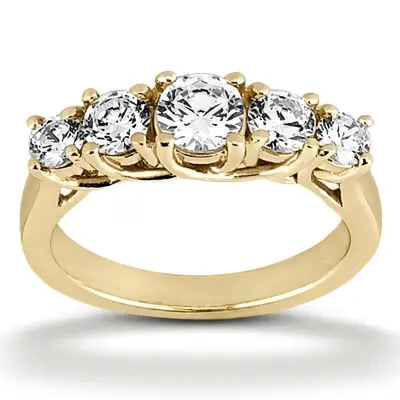 Five Stone Graduated Diamond Wedding Band (2/3 ct. tw.) - view 2 of 6