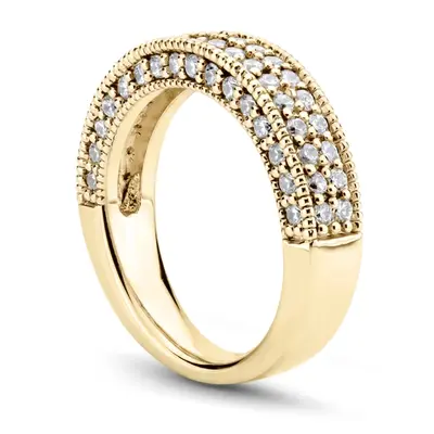 Fancy Double Row Diamond Wedding Ring (1.05 ct. tw.) - view 3 of 8