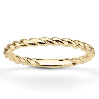 14K white gold 2mm Wire Shank plain wedding band - main view thumbnail