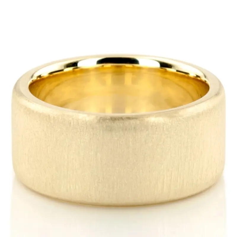 10K yellow gold 7.5mm. cross satin soft-edge-flat-comfort-fit-wedding-band - alternate view 20