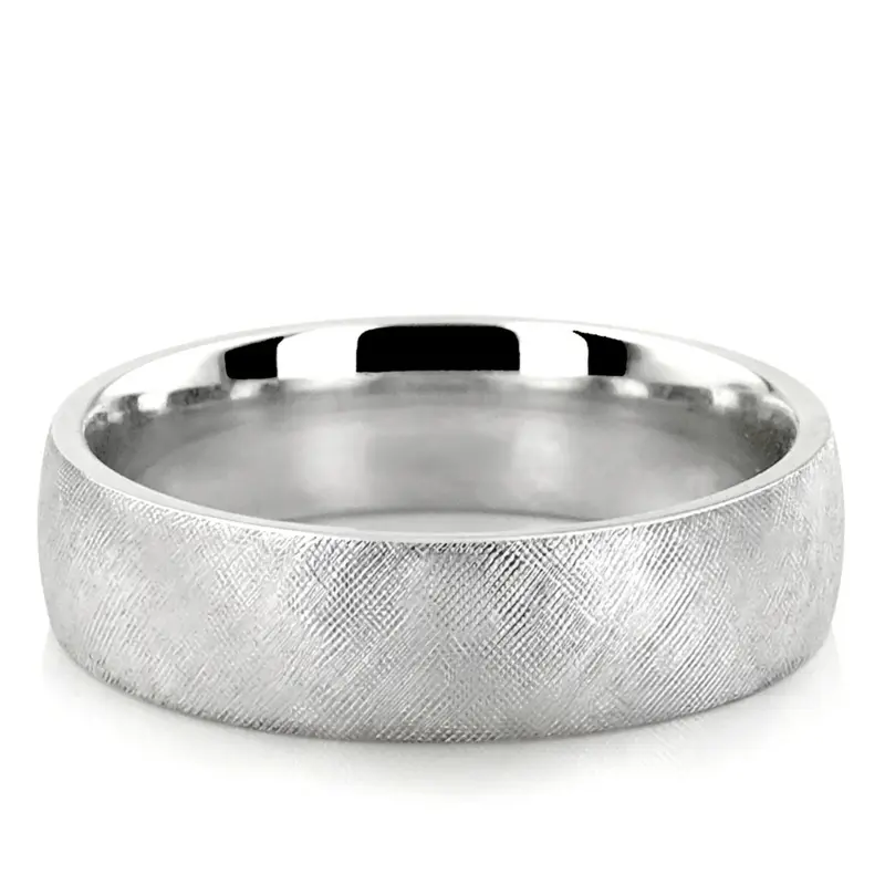 10K white gold 6mm. same as picture Florentine-Plain-Wedding-Band - main view