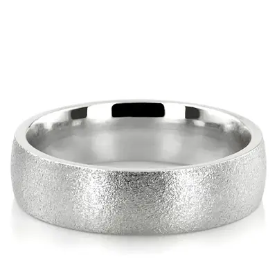 Wire Matte Plain Wedding Band - view 1 of 2