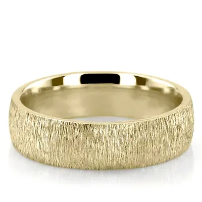 Bark Finish Plain Wedding Band - view 1 of 2
