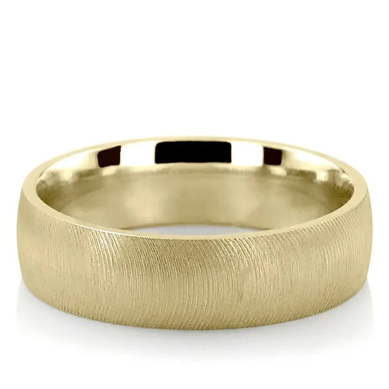 14K yellow gold 6mm. same as picture Curved-Carbide-Plain-Wedding-Band - alternate view 2