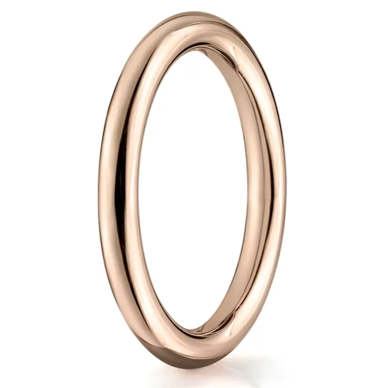 14K pink gold 2.5mm. high polish 2.5mm-High-Polished-Round-Carved-Band - alternate view 2