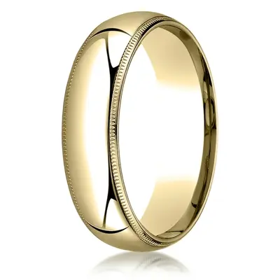Benchmark Plain Dome Milgrain Comfort Fit Wedding Band - view 6 of 6