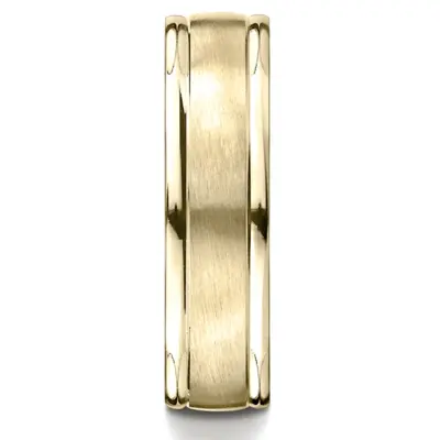 Benchmark 6mm High Polished Round Edge Carved Design Band - view 4 of 4