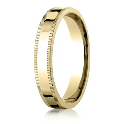 Benchmark-Plain Flat Milgrain Comfort Fit Wedding Band - view 4 of 6