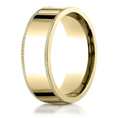 Benchmark-Plain Flat Milgrain Comfort Fit Wedding Band - view 5 of 6