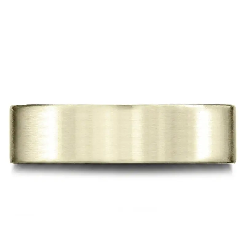 14K yellow gold 6.5mm satin Light-Comfort-Satin-Finished-Carved-Design-Band - alternate view 6