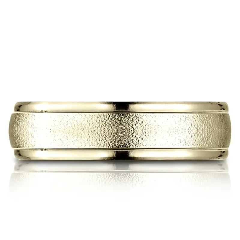 14K yellow gold 6.5mm wire matte Light-Comfort-Wired-Finished-High-Polished-Round - alternate view 6